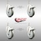 Service Caster 5 Inch 316SS Gray Polyurethane Wheel Swivel 12mm Stem Caster Set Lock Brake SCC-SS316TSTTL20S514-PPUB-M1215-4 - alternate 3